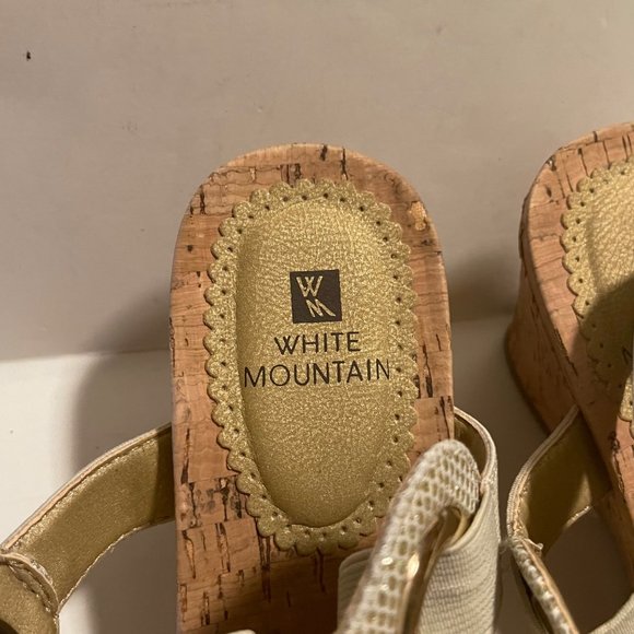 White Mountain Goring Aida cork wedge thong sling back sandals women's size 9.5M - Picture 7 of 8